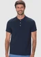Malwee - Camiseta Slim Malha Linho Azul Marinho - variação: Azul Marinho