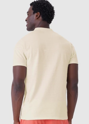 Malwee - Camiseta Slim Malha Linho Off White - MALWEE