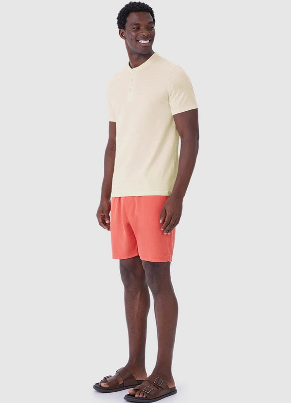 Malwee - Camiseta Slim Malha Linho Off White 3