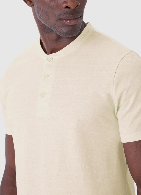 Malwee - Camiseta Slim Malha Linho Off White 4