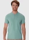 Malwee - Camiseta Slim Malha Linho Azul Marinho - variação: Verde Turquesa
