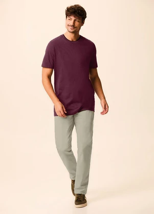 Malwee - Camiseta Slim Maquinetada Bordô - MALWEE