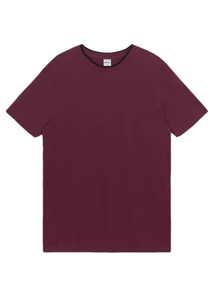 Malwee - Camiseta Slim Maquinetada Bordô - MALWEE