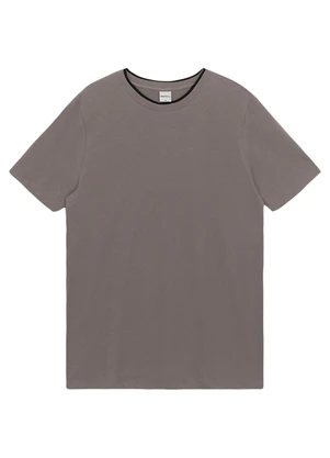 Malwee - Camiseta Slim Maquinetada Taupe - MALWEE
