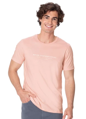 Malwee - Camiseta Slim Never Stop Exploring Rosa Pastel - MALWEE