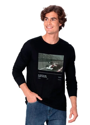Malwee - Camiseta Slim o Grito de Uma Nação Preto - MALWEE