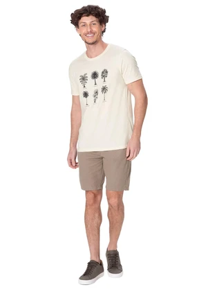 Malwee - Camiseta Slim Palmeira Off White - MALWEE