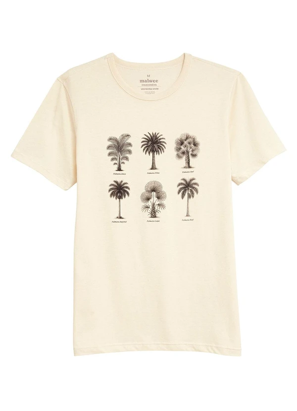 Malwee - Camiseta Slim Palmeira Off White 3