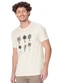 Malwee - Camiseta Slim Leste Tropical Areia - variação: Off White