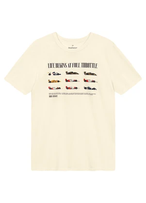 Malwee - Camiseta Slim Racing Off White - MALWEE