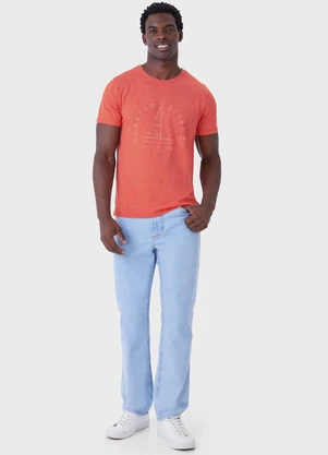 Malwee - Camiseta Slim Sailboats Laranja - MALWEE