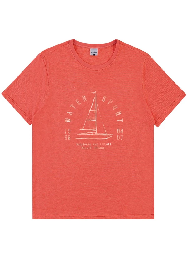 Malwee - Camiseta Slim Sailboats Laranja 3