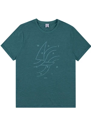 Malwee - Camiseta Slim Sailboats Verde  - MALWEE