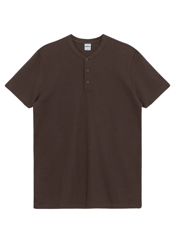 Malwee - Camiseta Slim Texturizada Café
