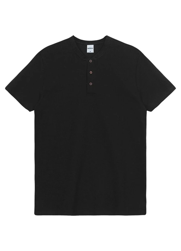 Malwee - Camiseta Slim Texturizada Preto
