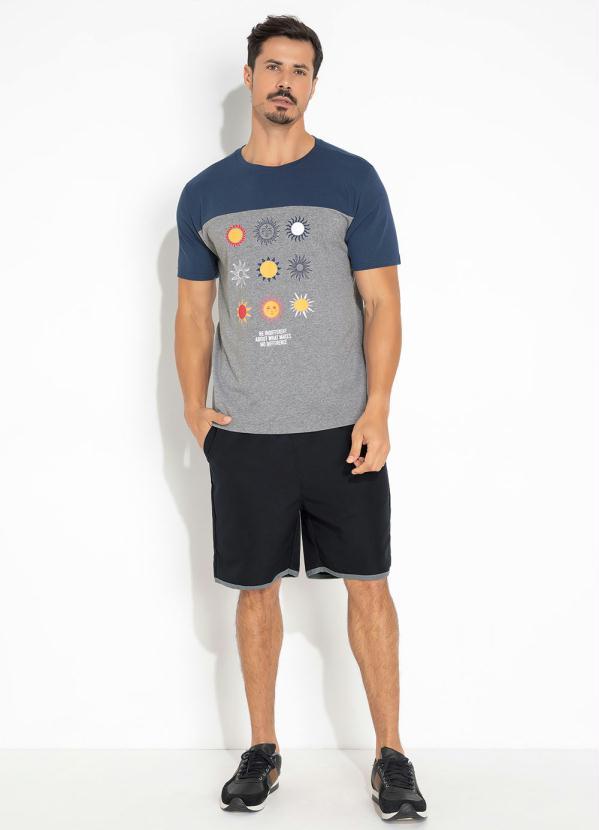 Moda Pop - Camiseta Sóis com Estampa Frontal e Pala 4