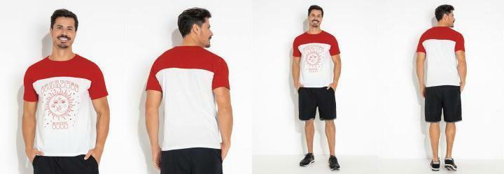 Camiseta Sol com Pala Frente e Costas