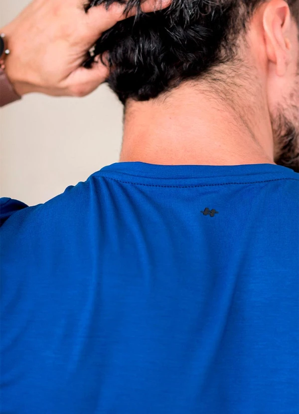 Hiatto Confecção - Camiseta Tech Modal Masculina Azul 2