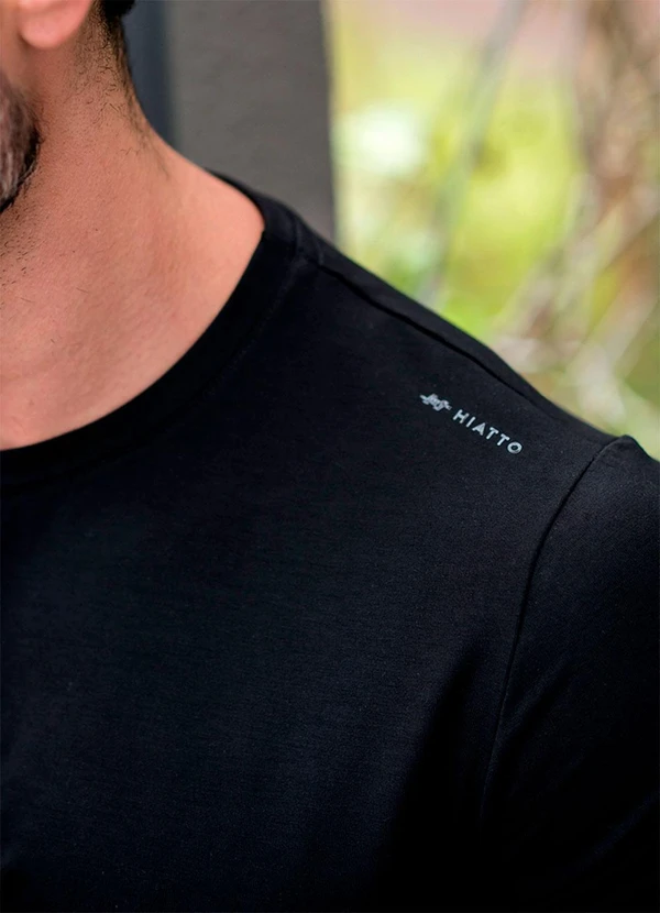 Hiatto Confecção - Camiseta Tech Modal Masculina Preto 3