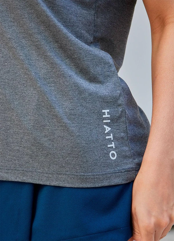 Hiatto Confecção - Camiseta Tech Visco Feminina Mescla Grafite 4
