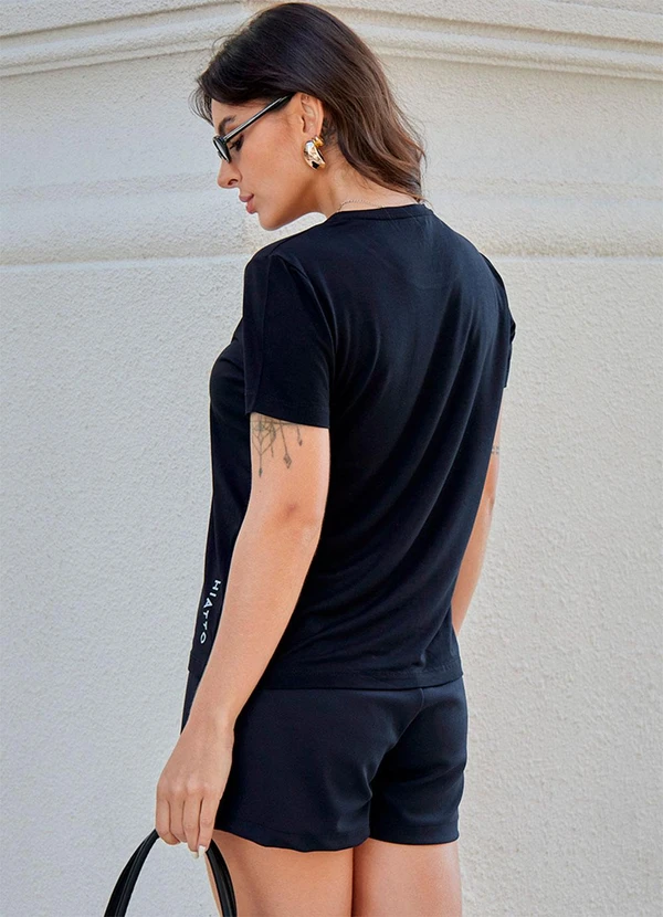 Hiatto Confecção - Camiseta Tech Visco Feminina Preto 2