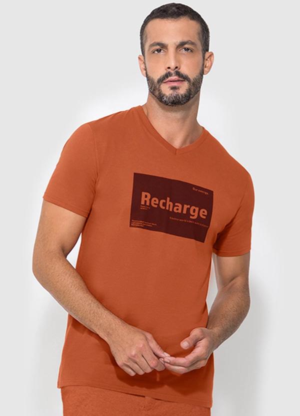 Enfim - Camiseta Terracota Slim Recharge