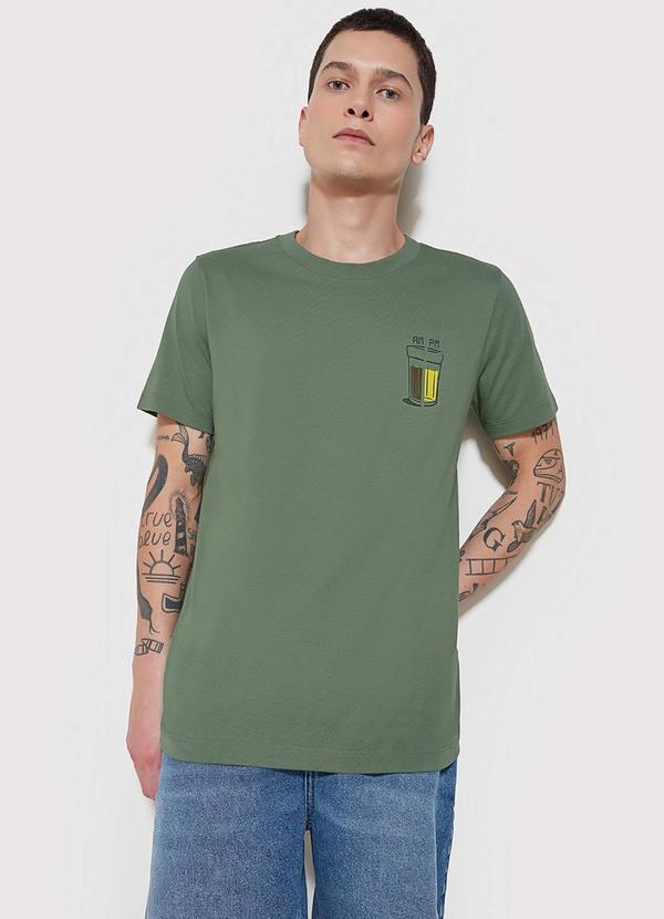 Enfim - Camiseta Tradicional Am Pm Verde Musgo