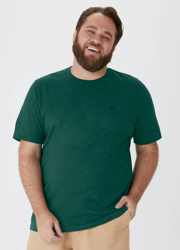 Malwee - Camiseta Tradicional Botonê Plus Verde Esmeralda