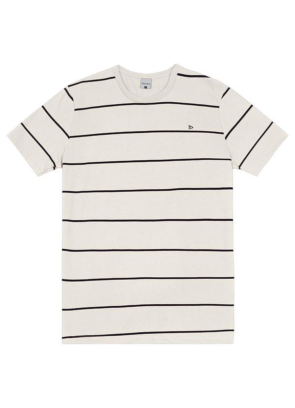 Malwee - Camiseta Tradicional Listrada Bege