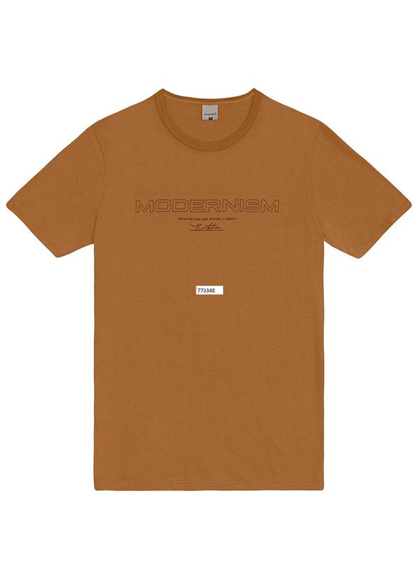 Malwee - Camiseta Tradicional Modernism Marrom