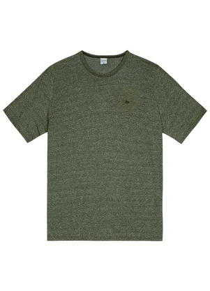 Malwee - Camiseta Tradicional Rajada Plus Verde Militar - MALWEE