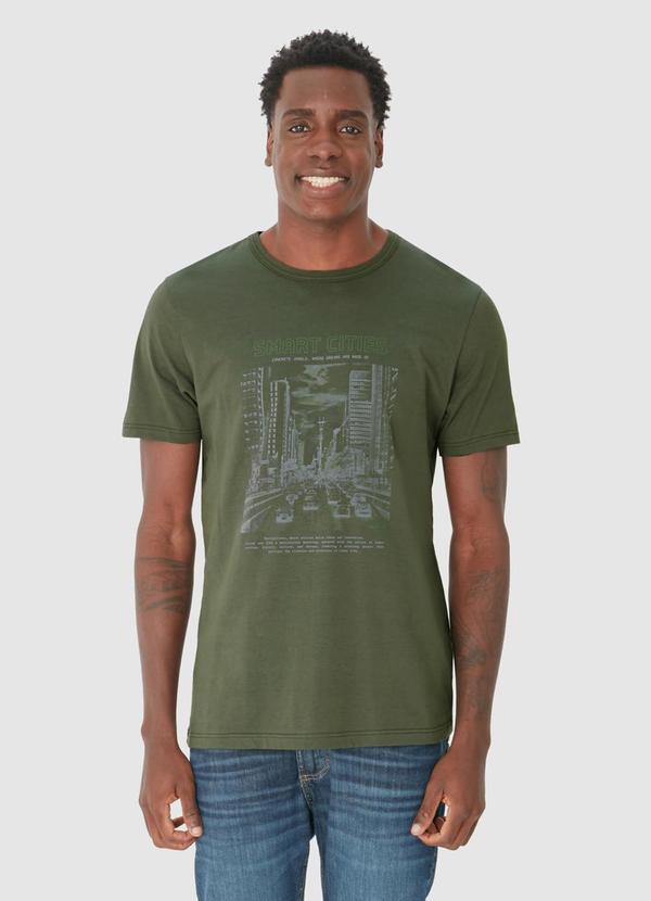 Malwee - Camiseta Tradicional Smart Cities Verde