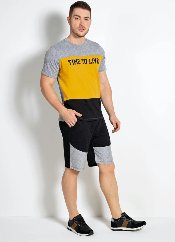 Moda Pop - Camiseta Tricolor com Estampa Frontal 6