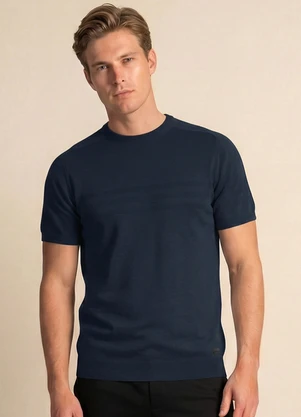 Aurus - Camiseta Tricot Azul - AURUS