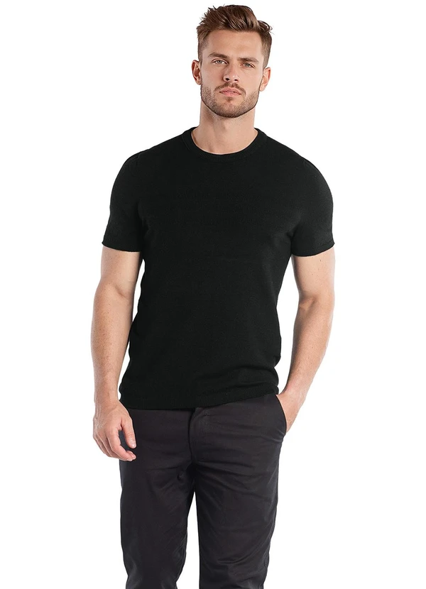 Aurus - Camiseta Tricot Preto