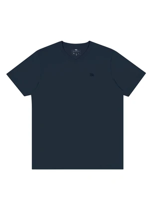 Biogás - Camiseta V M/C Meia Malha Azul - BIOGÁS