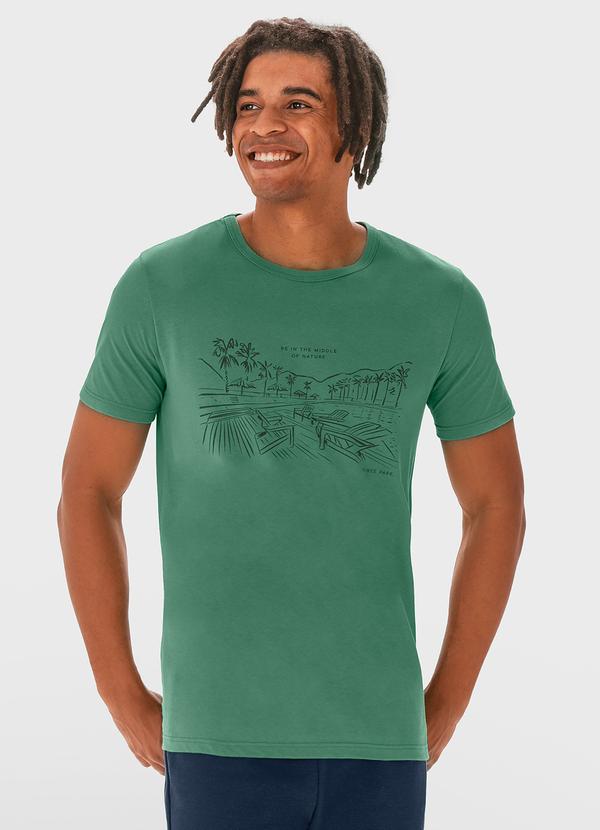 Malwee - Camiseta Verde Be In The Middle Of Nature em