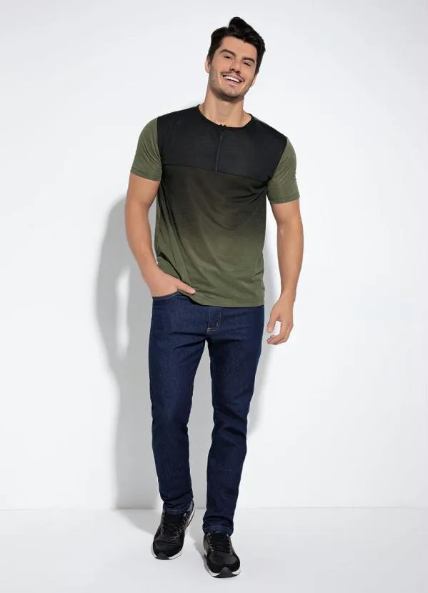 Moda Pop - Camiseta Verde com Abertura em Zíper 3