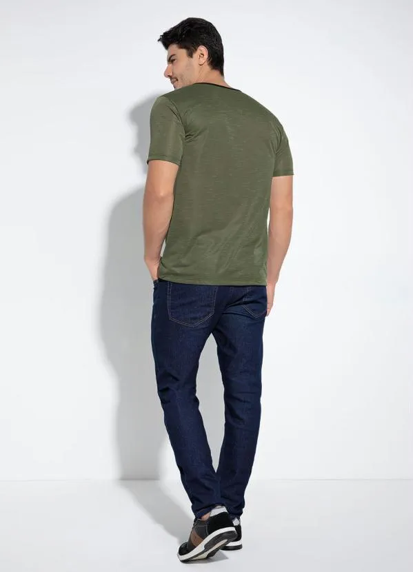 Moda Pop - Camiseta Verde com Abertura em Zíper 4