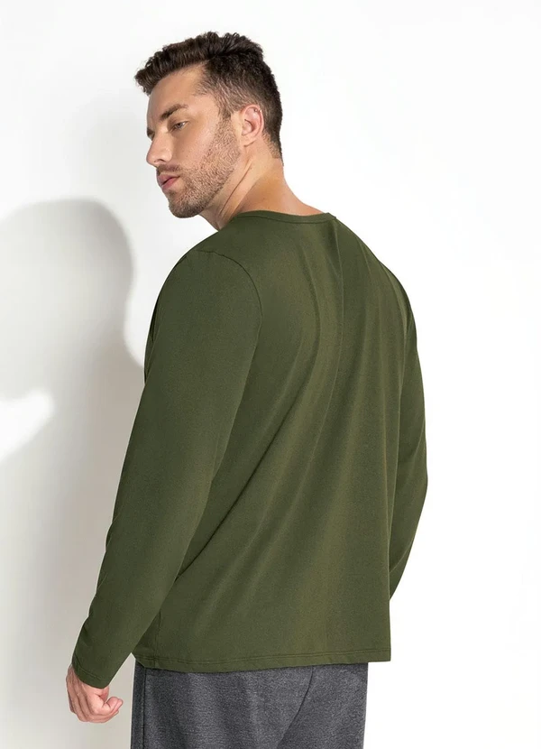 Moda Pop - Camiseta Verde com Estampa Localizada 2