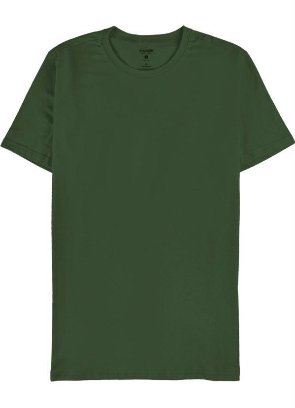 Malwee - Camiseta Verde Esmeralda Tradicional Masculina