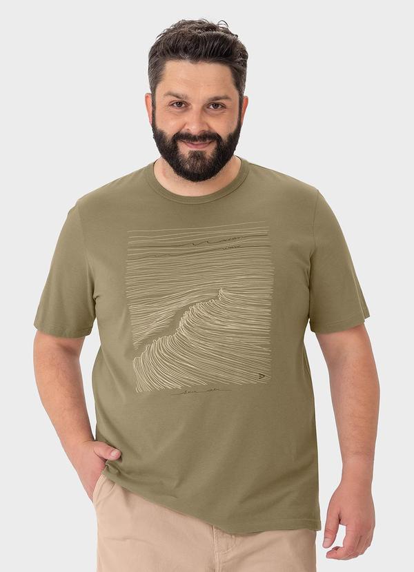 Malwee Plus - Camiseta Verde Musgo Regular Ocean
