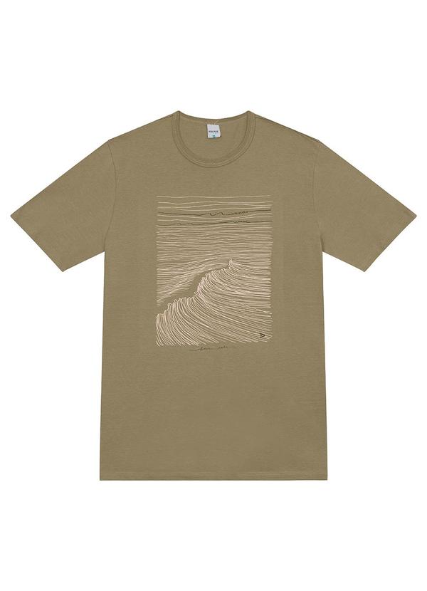 Malwee Plus - Camiseta Verde Musgo Regular Ocean 3