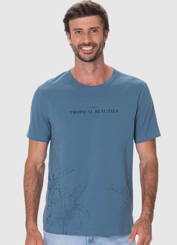 Malwee - Camiseta Welcome To The Resort Azul Petróleo 1