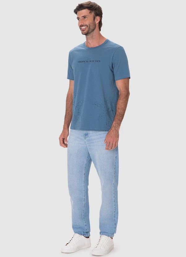 Malwee - Camiseta Welcome To The Resort Azul Petróleo 3