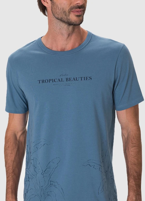 Malwee - Camiseta Welcome To The Resort Azul Petróleo 4