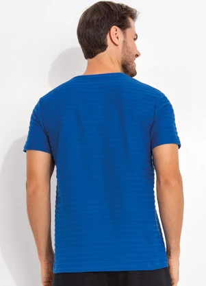 Fakini - Camiseta Canelada Azul - FAKINI