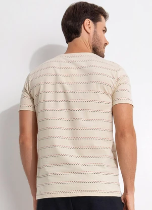 Fakini - Camiseta Canelada Bege - FAKINI