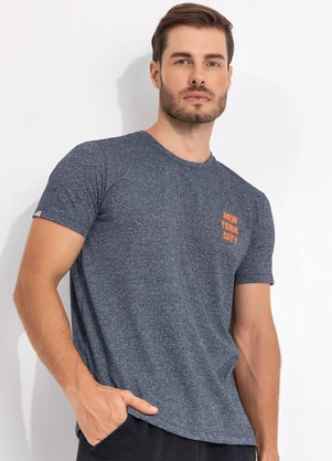 Fakini - Camiseta em Malha Azul - FAKINI