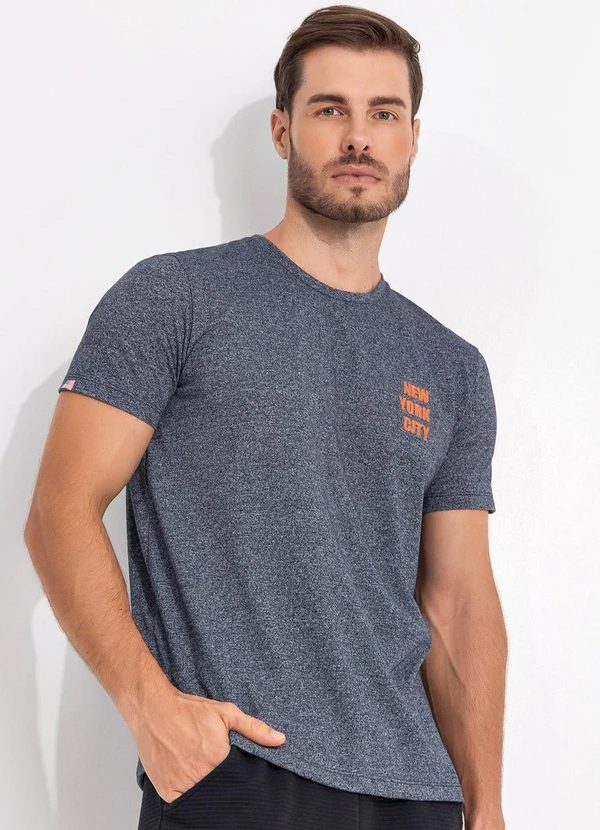 Fakini - Camiseta em Malha Azul